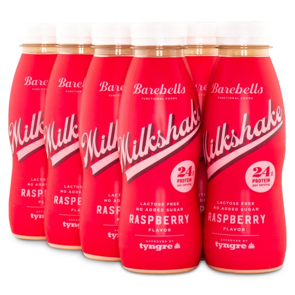 Barebells Milkshake, Vadelma, 8-pack