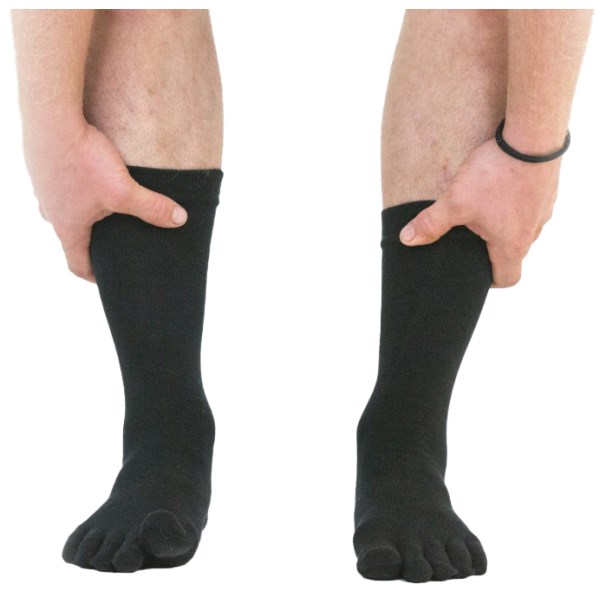 Funqwear Toe Socks Cotton Men, 43-46, Musta