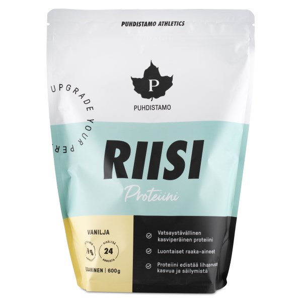 Puhdistamo Athletics Riisiproteiini, Vanilja, 600 g