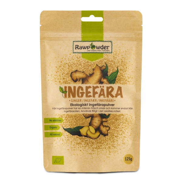 RawPowder Ingefära Pulver, 125 g